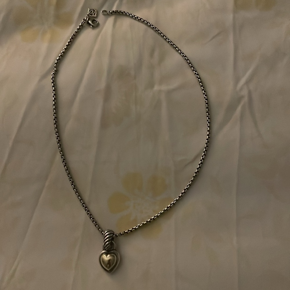 David Yurman Two-Tone Heart Necklace - Picture 5 of 6